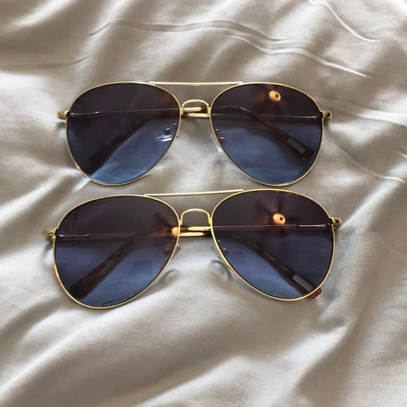 J. Crew Factory Accessories - EUC Jcrew factory aviator sunglasses w/ blue tint